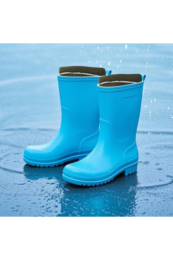 1 Pair Green Thermal Boot Socks, Removable Inner Liner for Rain Boots, Outdoor Use