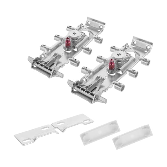 LOLIPPYY 1Pair Heavy Duty Plated Silver Kitchen Cabinet Wall Mount Brackets with Hidden Installation Support