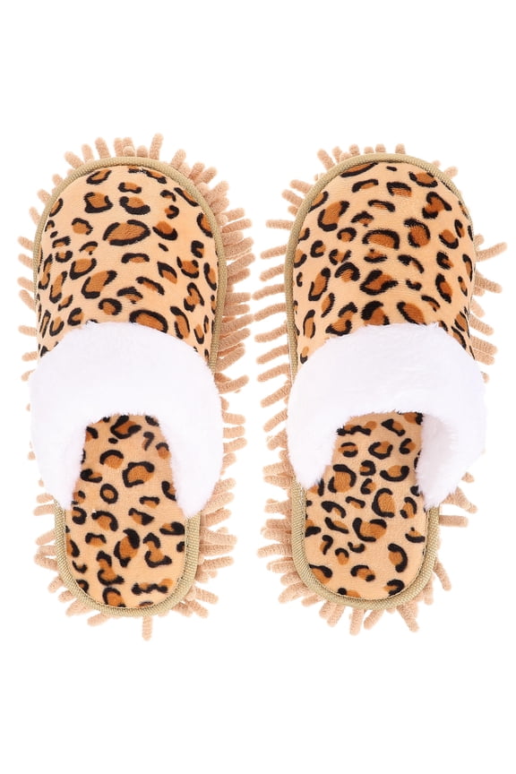1Pair Household Cleaning Mop Slippers with Dust Sweeping Feature and Suitable for Wood Tile Vinyl Floors