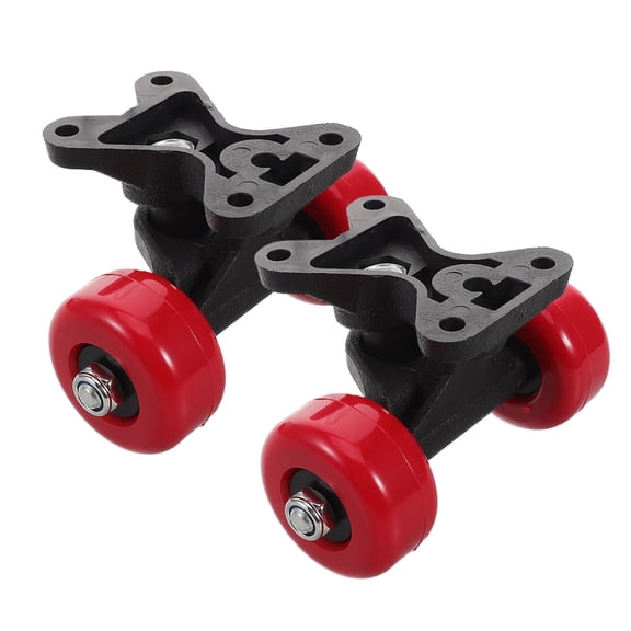 LOLIPPYY 1 Pair Lightweight Plastic Skateboard Trucks and Wheels Combo Set, and Easy to Install for Smooth Riding