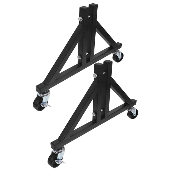 LOLIPPYY 1Pair Mobile Pegboard Display Stand Black Metal with Antislip Rolling Base