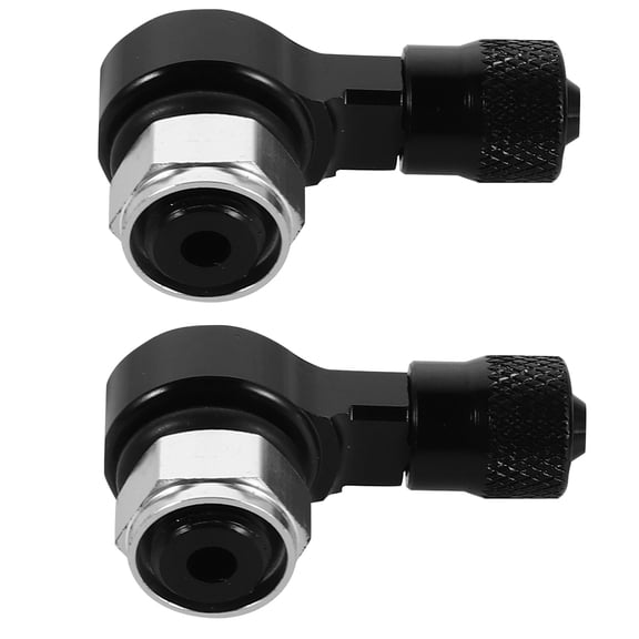 LOLIPPYY 1Pair Motorbike Wheel Valve Stems Made from Black Aluminum Alloy for Tubeless Tire Replacement