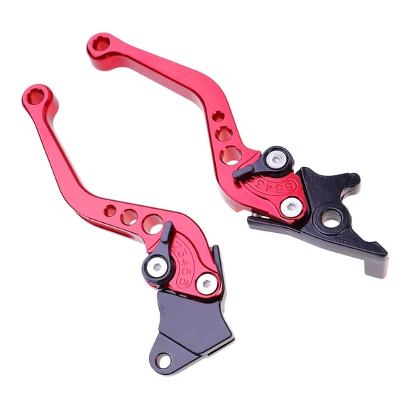 LOLIPPYY 1Pair Motorcycle Alloy Handlebar with Brake Lever Protector in Red for Riding Security