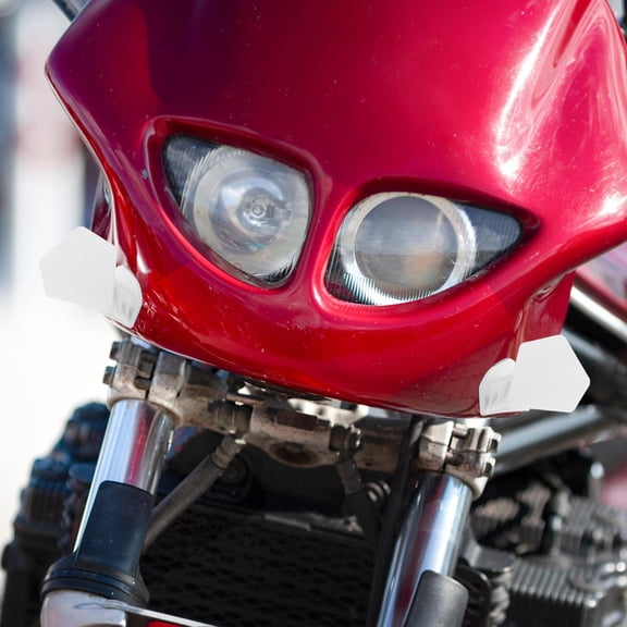 LOLIPPYY 1Pair Motorcycle Fairing Wing White Durable ABS Plastic Side for Wind Resistance