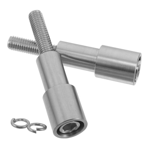 LOLIPPYY 1Pair Motorcycle Phone Bracket Extension Plated Silver Metal Handlebar Navigation Rod