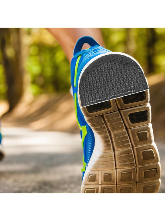 Anti-Slip Shoe Sole Pads, Black Rubber, Noise Reduction, Friction Increase