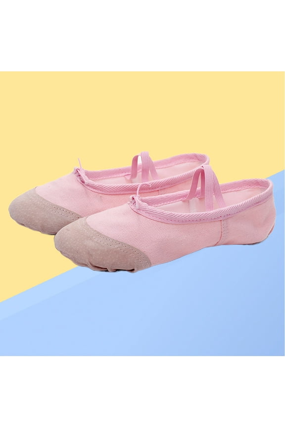 1Pair Pink Dance Shoes Ballet Shoes for Modern and Jazz Dance