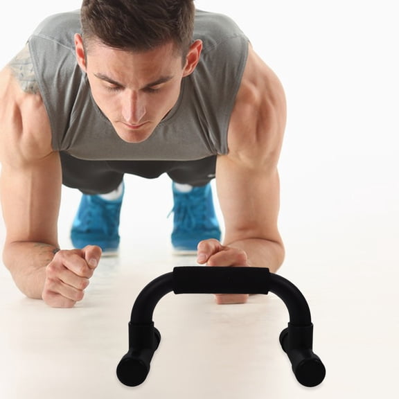 LOLIPPYY 1Pair Pushup Stands Lightweight Portable Exercise Equipment with Slip Resistant Grips Black
