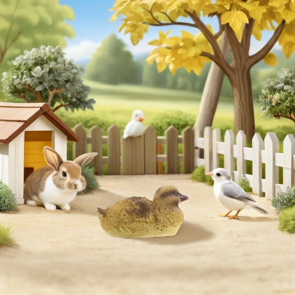 LOLIPPYY 1Pair Realistic Floating Duck Statue for Pond Outdoor Lawn Ornament Resin Garden Accessory