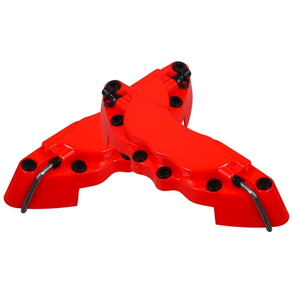 LOLIPPYY 1Pair Red Brake Caliper Protector Easy to Install ABS Material Stylish Automotive Caliper Cover