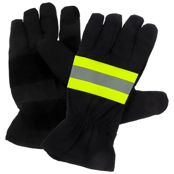 LOLIPPYY 1Pair Reflective Extrication Gloves Fire Resistant Work Gloves for Outdoor Use