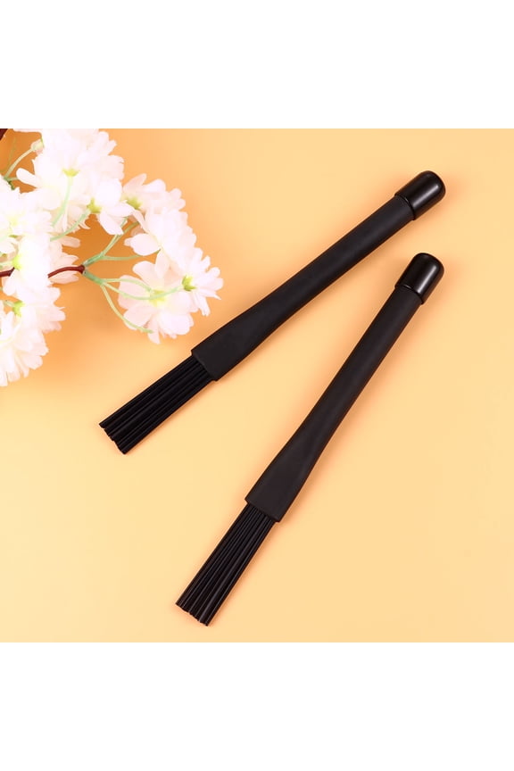 1Pair Retractable Nylon Drum Brush Black Flexible Stable Tool for Jazz and Drum