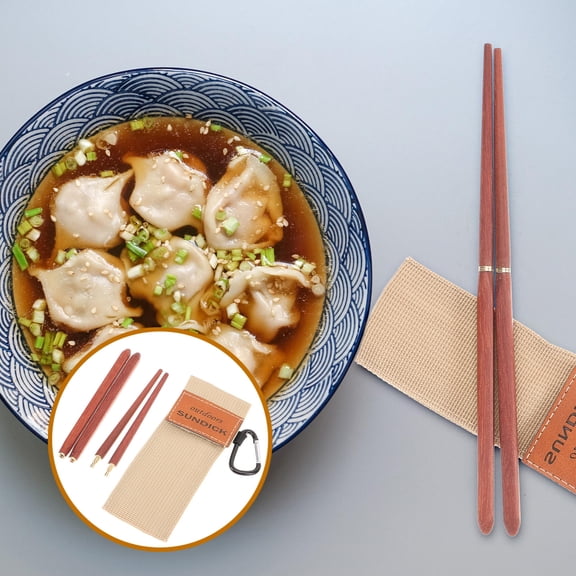 LOLIPPYY 1 Pair Reusable Folding Chopsticks Set in Assorted Colors, Portable and Practical for Outdoor Dining