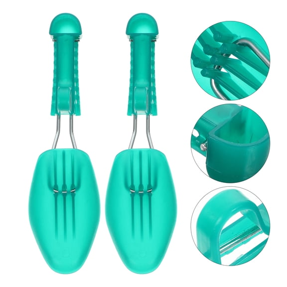 LOLIPPYY 1Pair Shoe Expander for Shoes Shaping Green Plastic Adjustable Durable Material
