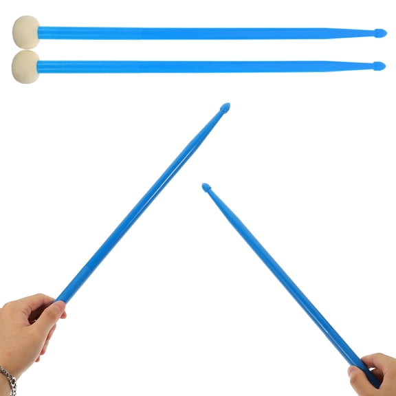 LOLIPPYY 1Pair Sky Blue Professional Double End Percussion Drumsticks Practical Musical Instrument