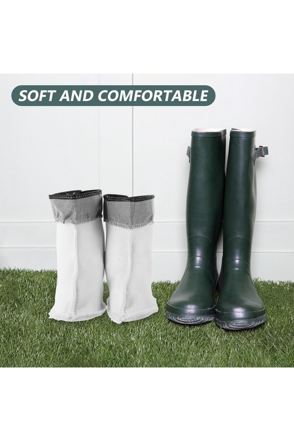 1Pair Soft Winter Boot Liners White Insulated Inserts for Snowboarding and Daily Use