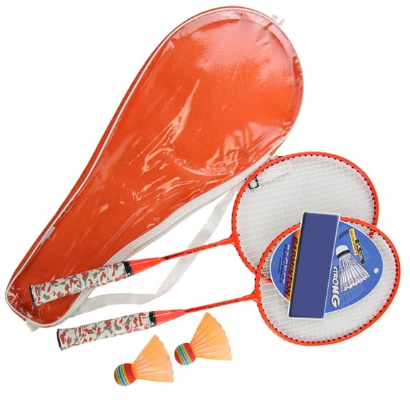 LOLIPPYY 1Pair Sports Badminton Racket Set Green Durable Material Comfortable Grip with Balls