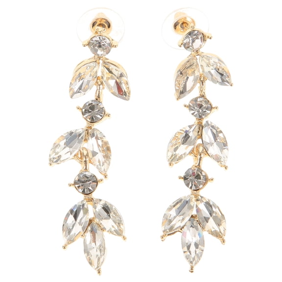 LOLIPPYY 1 Pair Beige Tassel Drop Dangle Earrings Zinc Alloy Stylish Ear Jewelry for Holiday Party and Everyday Wear