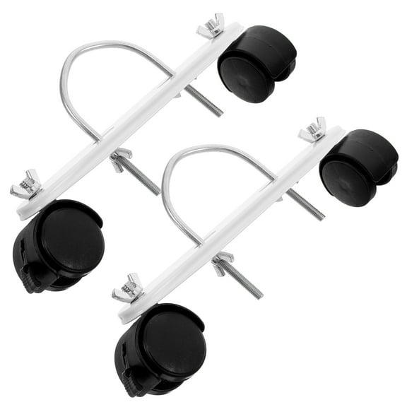 LOLIPPYY 1Pair Universal Black Heater Wheel Base Stable Radiator Support with Swivel for Convenient Mobility
