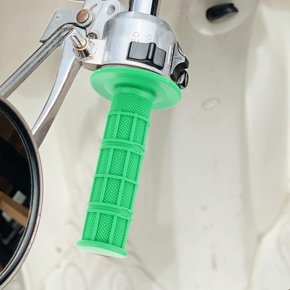 LOLIPPYY 1Pair Universal Motorcycle Hand Grips Green Silicone Easy Install Antislip for Atv and Dirt Bikes