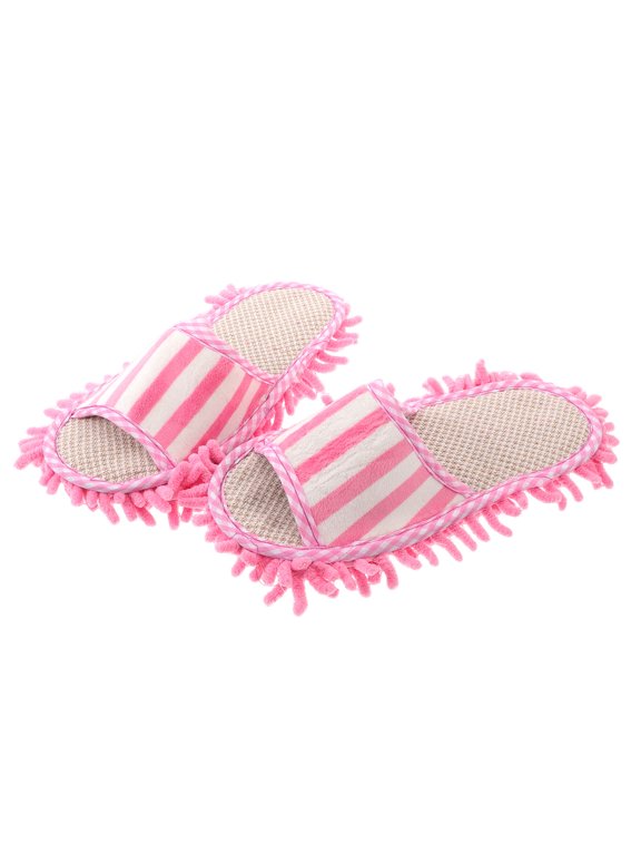 Chenille Microfiber Mop Slippers, Soft House Cleaning Dusting Floor Slippers for Pet Hair Removal, Home Use