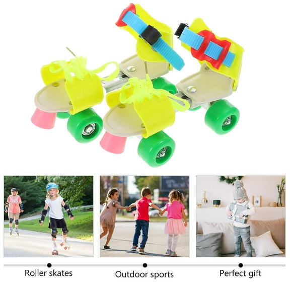 LOLIPPYY 1Pair Versatile Roller Skate Shoes for Toddlers with Adjustable Size and Enhanced Balance Wheels
