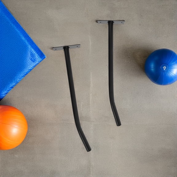 LOLIPPYY 1Pair Wall Mounted Yoga Ball Holder Black Stability Rack for Workout Storage