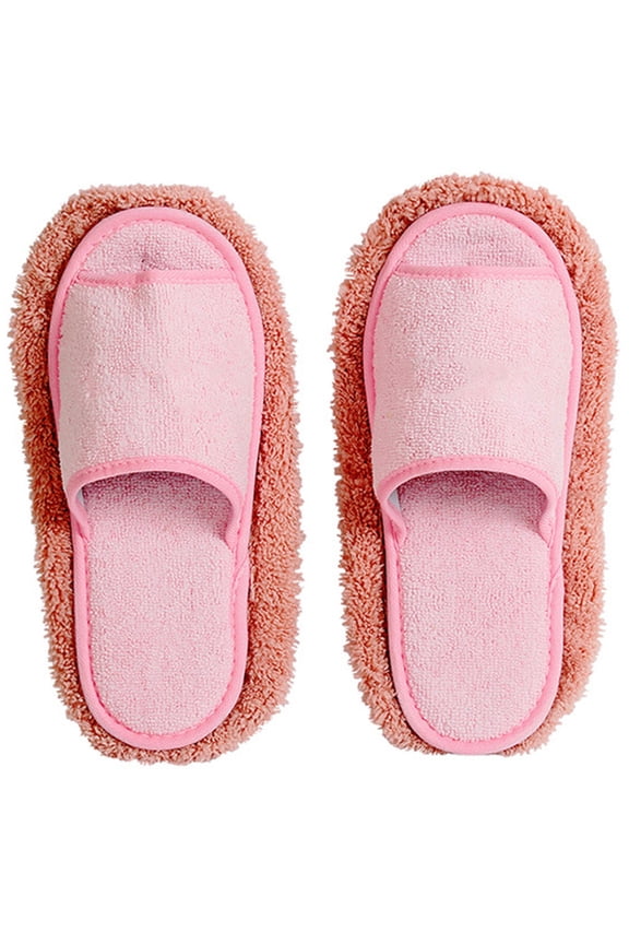 1 Pair Washable Mop Slippers for Floor Dust Cleaning, Comfortable Home Use Footwear