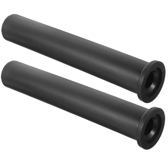 LOLIPPYY 1 Pair Black Weight Bar Sleeve Adapter with Seamless Cover and Barbell End Caps for Gym Equipment