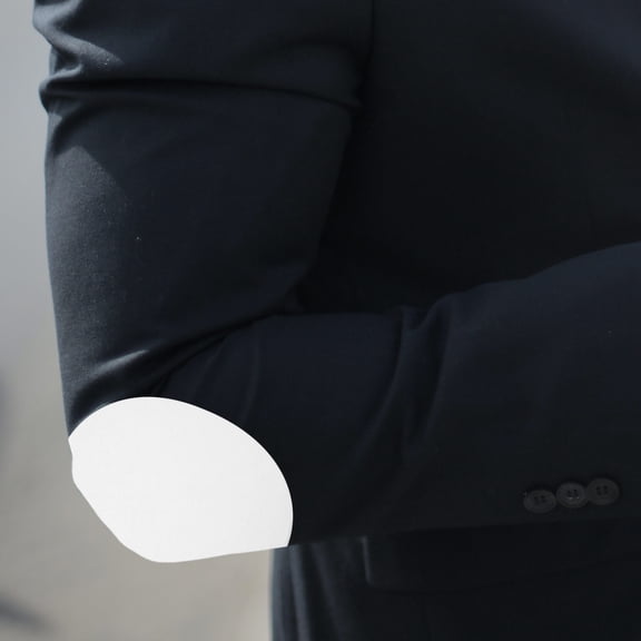 LOLIPPYY 1Pair White Oval Iron-on Clothes Repair Patches for Elbow Knee Decoration on Shirts Jeans and Bags