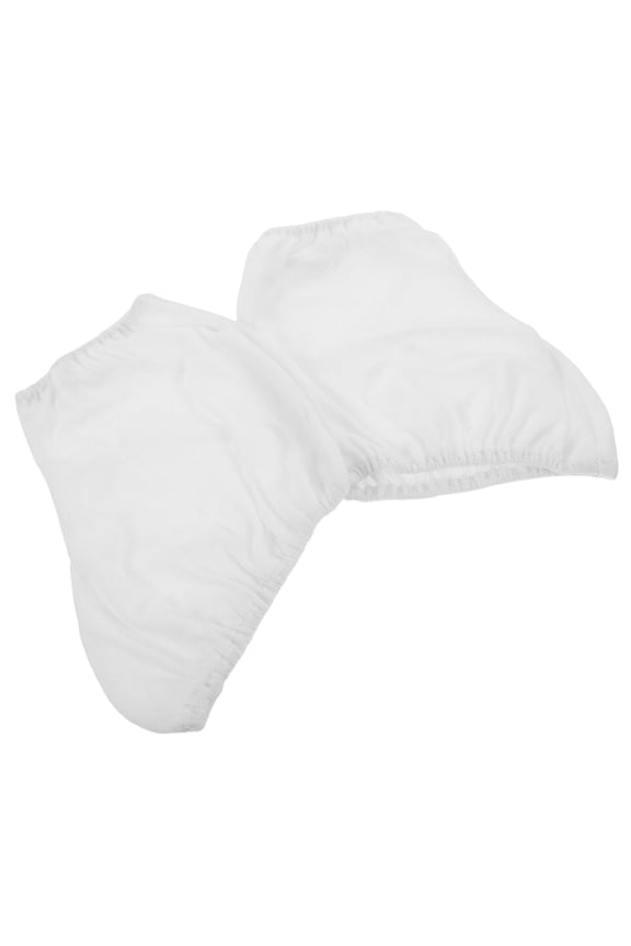 1Pair White Stretch Skate Covers Velvet Material for Ice Skate Shoe Protection and Training