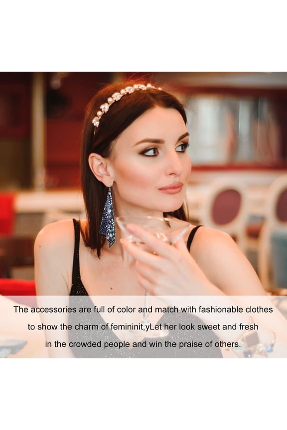 1Pair Womens Earrings Tassel Drop Earrings Metal Mesh Sequins Design Assorted Color Statement Jewelry