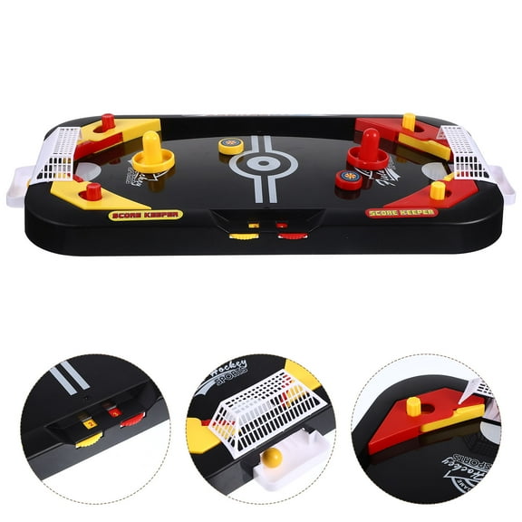 LOLIPPYY 1Pc 2 Players Ice Hockey Table Game Black Durable and Fun Design
