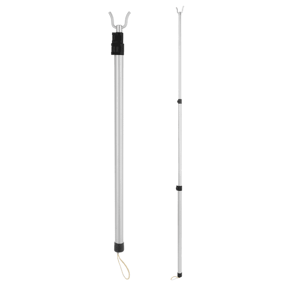 LOLIPPYY Adjustable Clothes Drying Pole Plated Silver Aluminum for Home Easy to Use