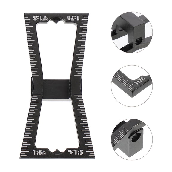 LOLIPPYY 1Pc Aluminum Alloy Black Dovetail Marker Guide Precise Woodworking Hand Tool for Carpenter Use