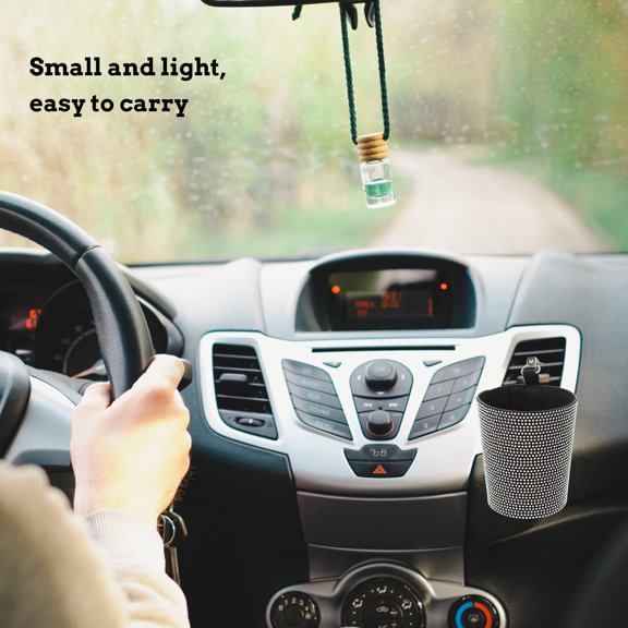 LOLIPPYY 1Pc Auto Rubbish Storage Holder Car Container Car Storage Box with Creative Shiny Exterior