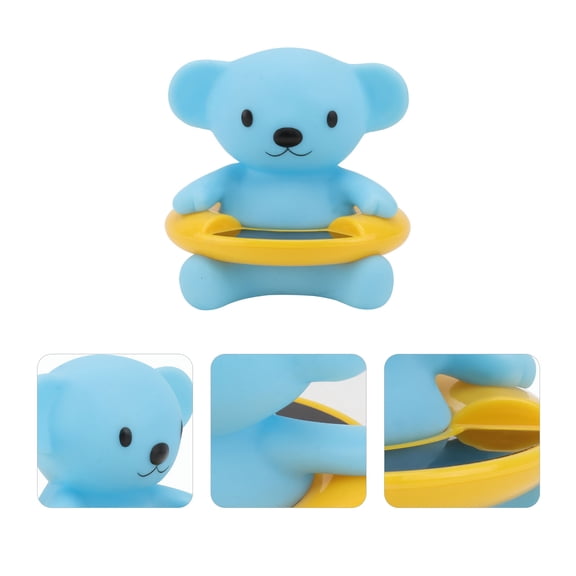 LOLIPPYY 1Pc Bear Shaped Blue Water Thermometer for Bathtub and Room Temperature Use