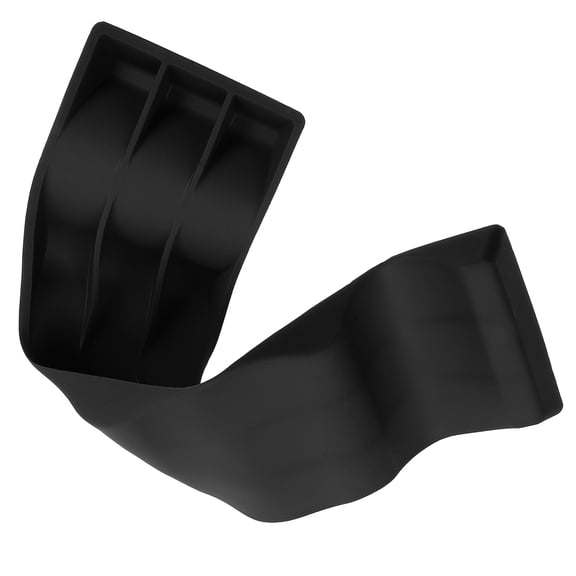 LOLIPPYY 1Pc Black Silicone Wine Bottle Stacker with Grooves for Home Bar Table Folding Storage Rack