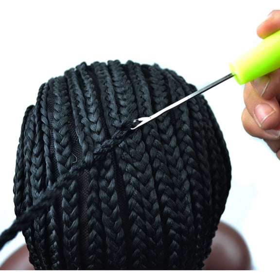 LOLIPPYY 1Pc Black Wig Cap Stretchable Cornrow Design for Easy Braiding and Wig Making