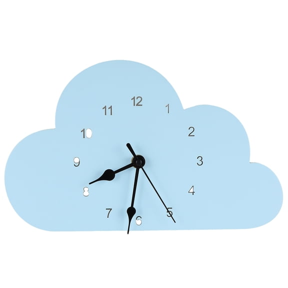 LOLIPPYY Cloud-Shaped Clock Blue Nordic-Style for Bedroom and Desktop Decor