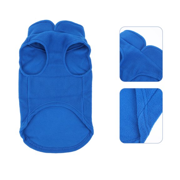 LOLIPPYY Chic Blue Dog Vest Handmade Warm Winter Pet Clothes Soft Comfortable