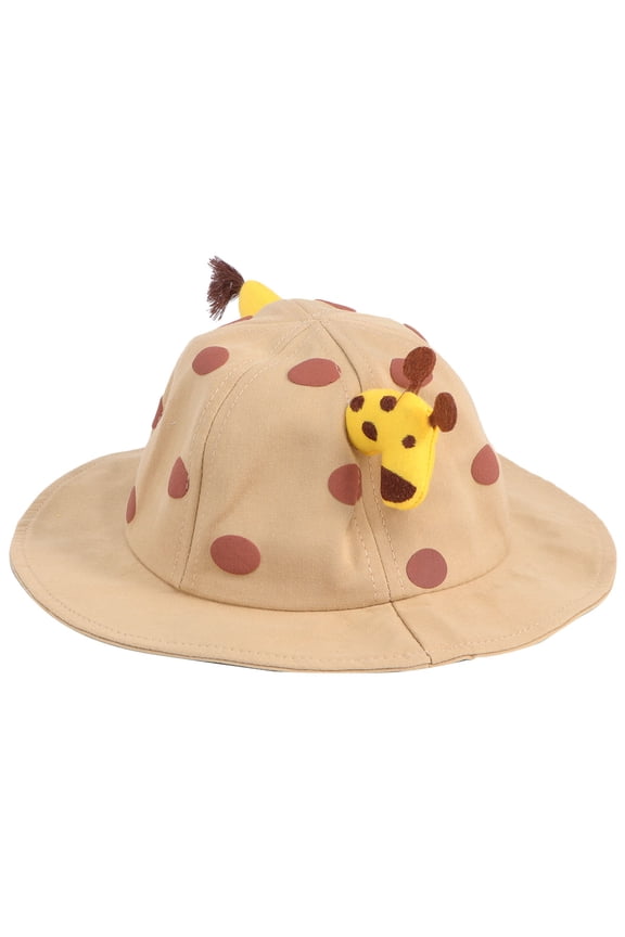 1Pc Children's Fisherman's Hat Cloth Giraffe Headgear for Spring Summer Outdoor Use