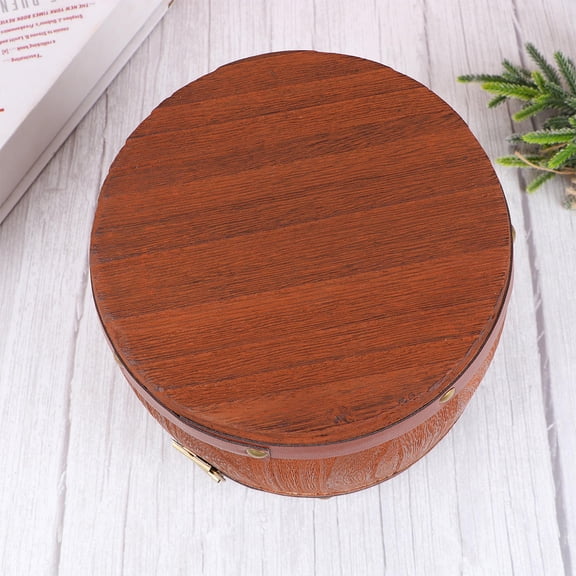 LOLIPPYY 1Pc Chocolate Wooden PU-Erh Tea Box Airtight Storage Canister with Fine Craftsmanship for Preserving Tea