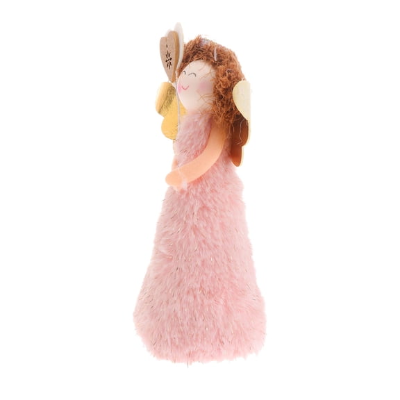 LOLIPPYY 1Pc Christmas Angel Tree Topper Pink Xmas Tree Decoration for Holiday Festival Decor