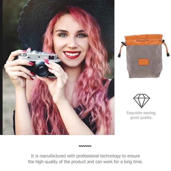 LOLIPPYY Compact Dark Grey Camera Carrying Case with Protective Padding, Lightweight for and Mirrorless Cameras