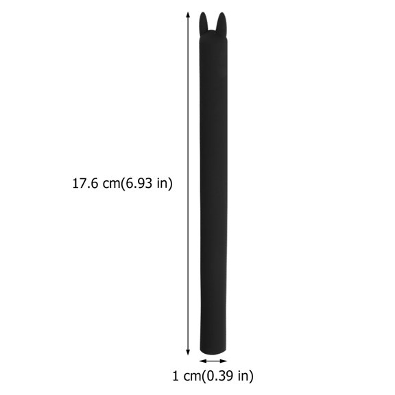 LOLIPPYY 1Pc Convenient Pen Sleeve Black Silicone Drop Proof Protective Stylus Case