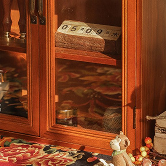 LOLIPPYY 1Pc Cosmetic Storage Container Retro Style Light Brown for Living Room Organizer