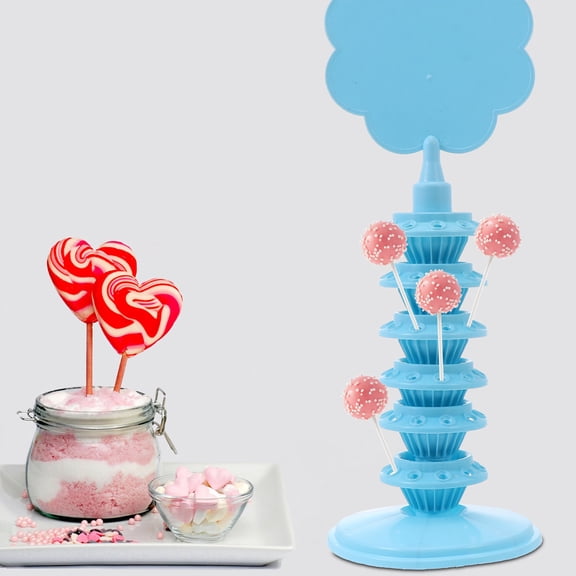 LOLIPPYY 1Pc Creative Sky Blue Lollipop Rack Smooth Surface Candy Display for Celebrations