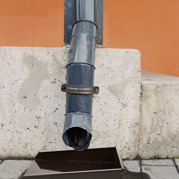 LOLIPPYY 1Pc Downspout Splashing Block Aluminium Alloy Coffee Color for Outdoor Gutter Extension