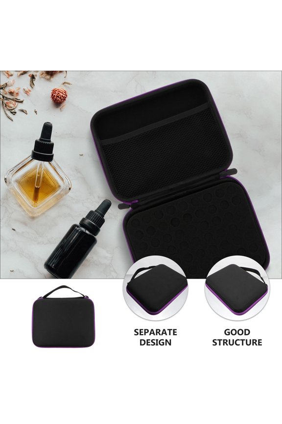 1Pc Essential Oil Storage Bag Purple Eva Material Water Resistant Hard Shell Case for 3ml Bottles